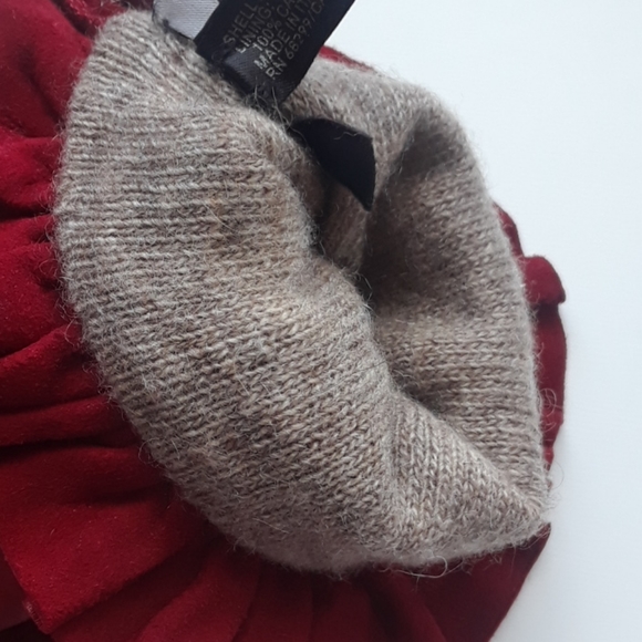 MOSCHINO LEATHER/CASHMERE GLOVES - Picture 4 of 6